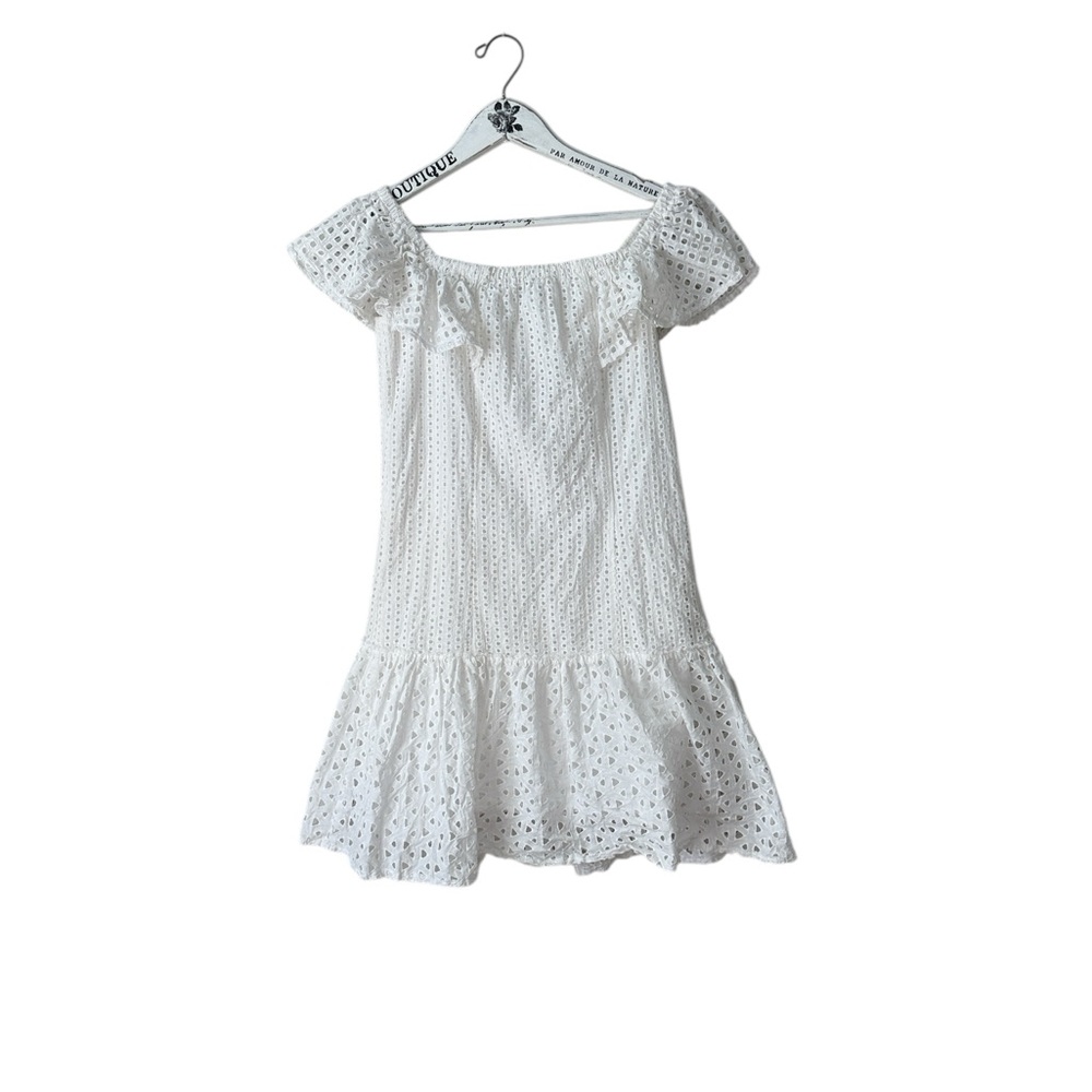 Rebecca Minkoff Celestine Off The Shoulder Eyelet Dress Size XS - Picture 5 of 6